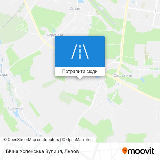 Карта Бічна Успенська Вулиця