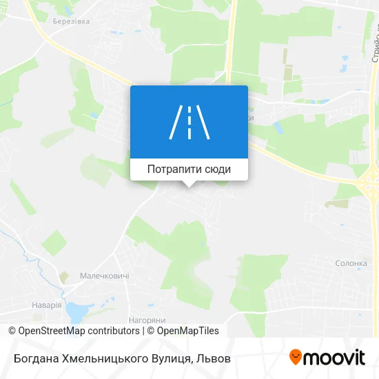 Карта Богдана Хмельницького Вулиця