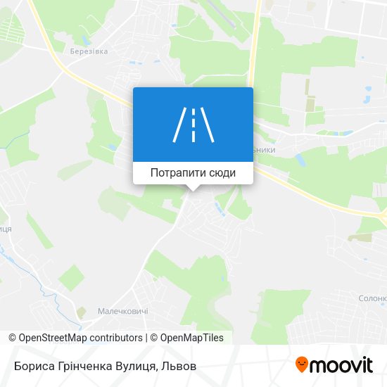 Карта Бориса Грінченка Вулиця
