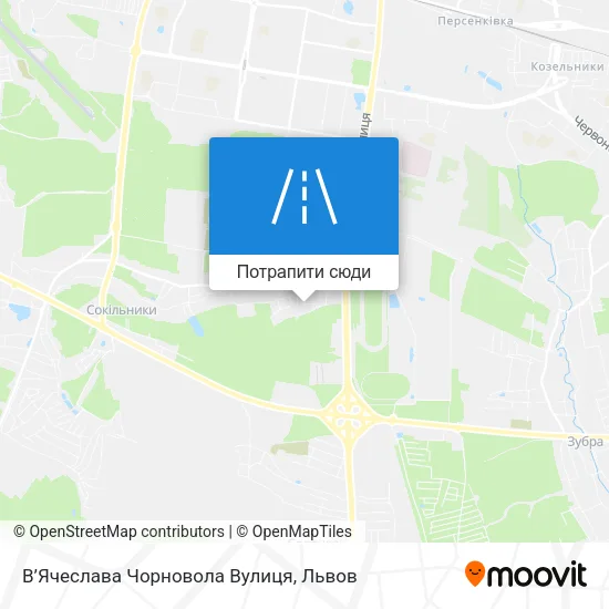 Карта В’Ячеслава Чорновола Вулиця