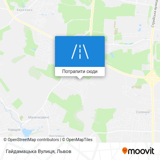 Карта Гайдамацька Вулиця