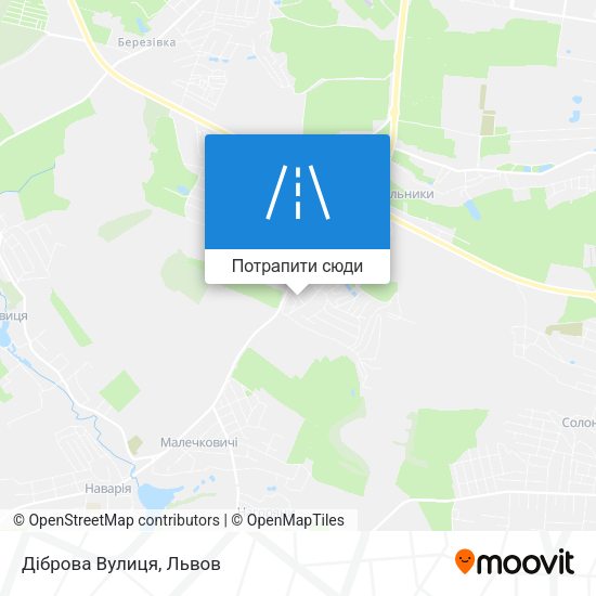 Карта Діброва Вулиця