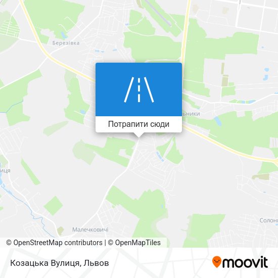 Карта Козацька Вулиця