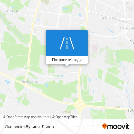 Карта Львівська Вулиця