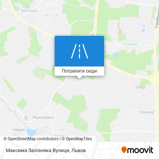 Карта Максима Залізняка Вулиця