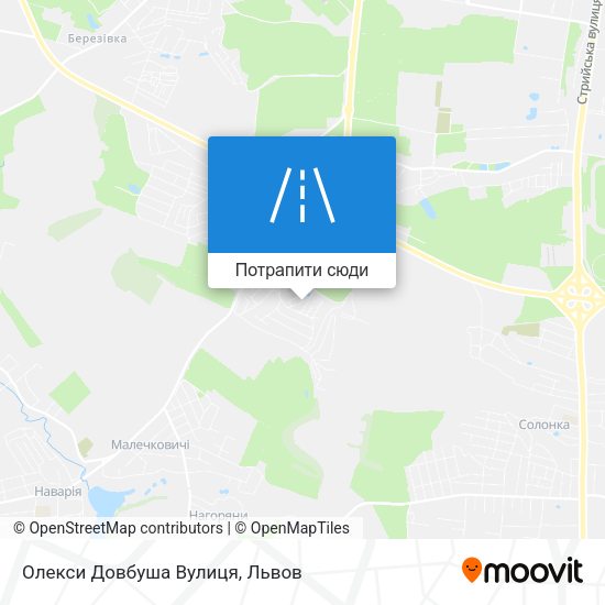 Карта Олекси Довбуша Вулиця