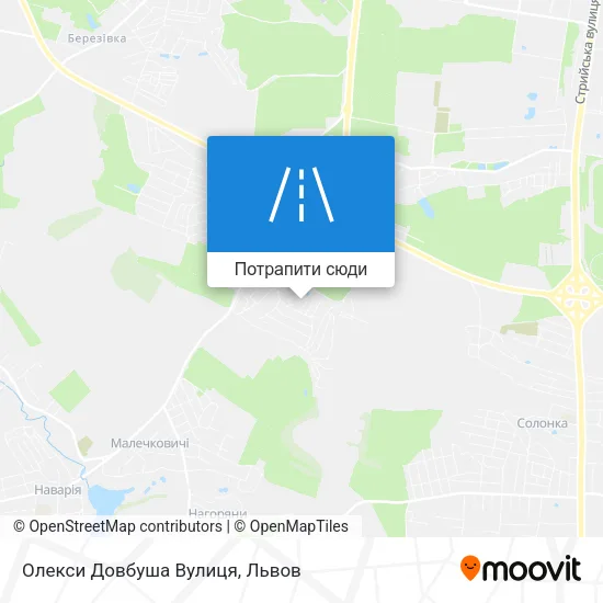 Карта Олекси Довбуша Вулиця