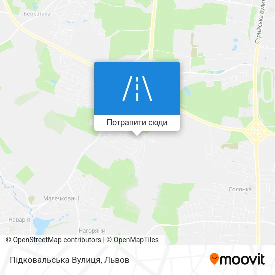 Карта Підковальська Вулиця
