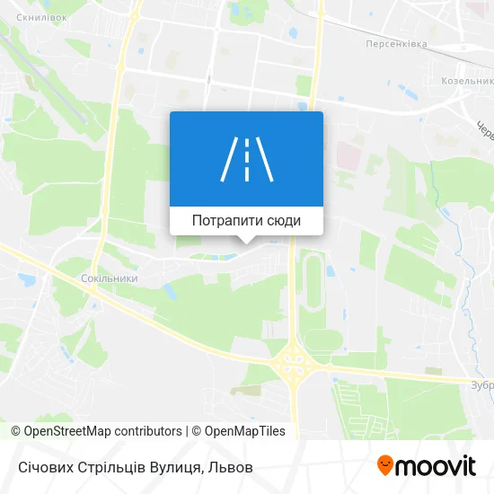Карта Січових Стрільців Вулиця