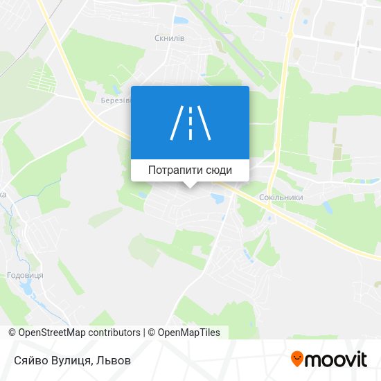 Карта Сяйво Вулиця