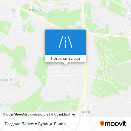 Карта Богдана Лепкого Вулиця