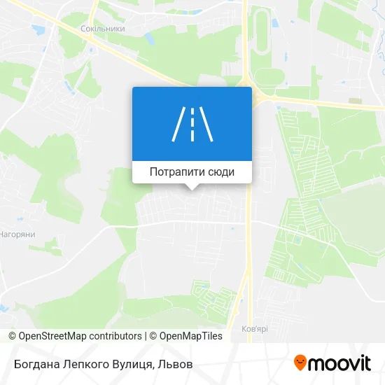 Карта Богдана Лепкого Вулиця