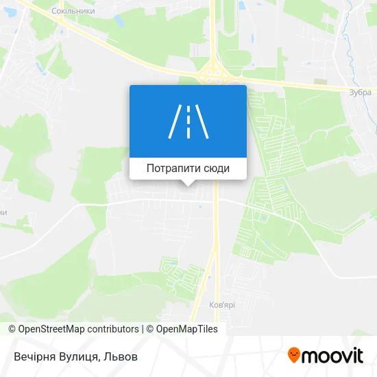 Карта Вечірня Вулиця