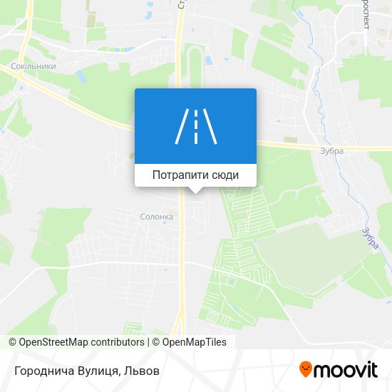 Карта Городнича Вулиця