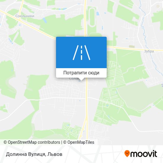 Карта Долинна Вулиця