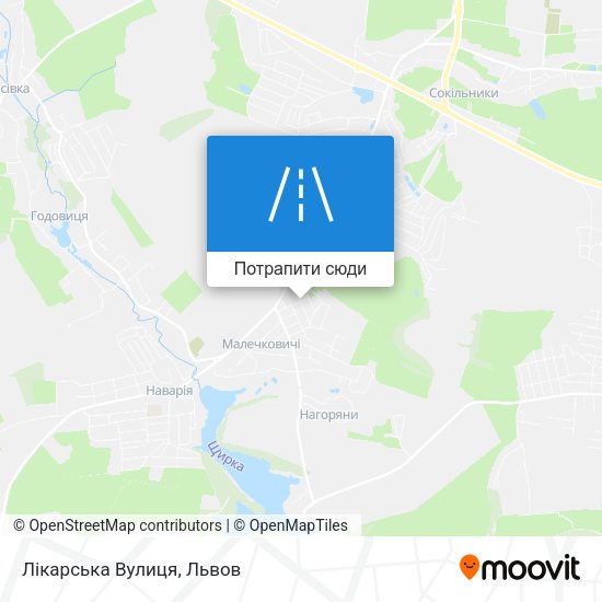Карта Лікарська Вулиця