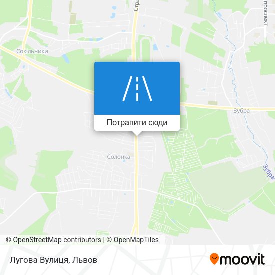 Карта Лугова Вулиця