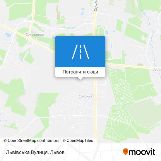Карта Львівська Вулиця