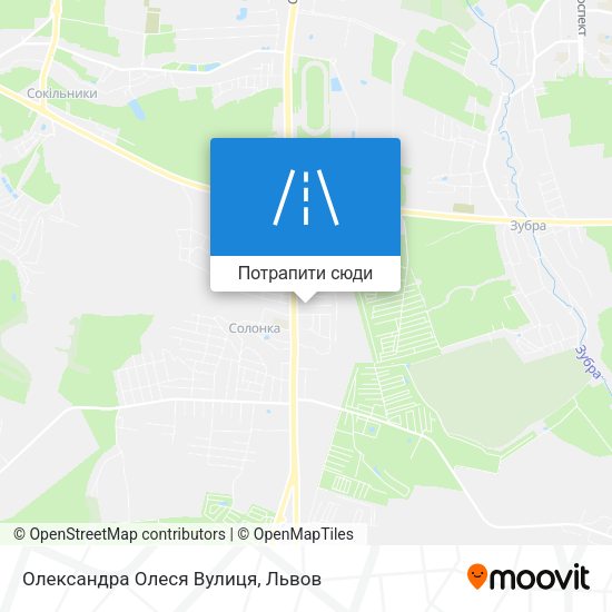 Карта Олександра Олеся Вулиця