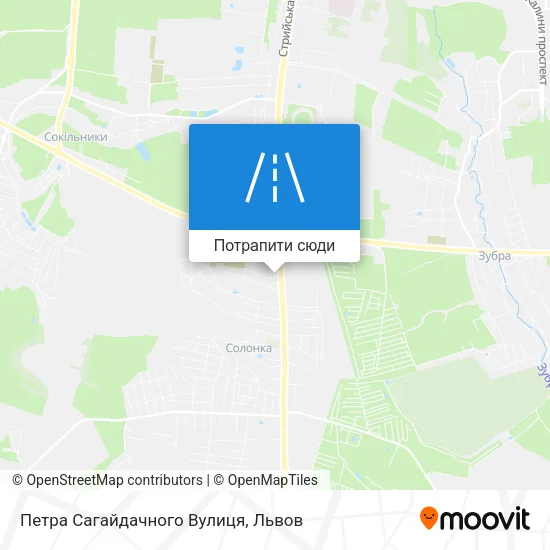 Карта Петра Сагайдачного Вулиця