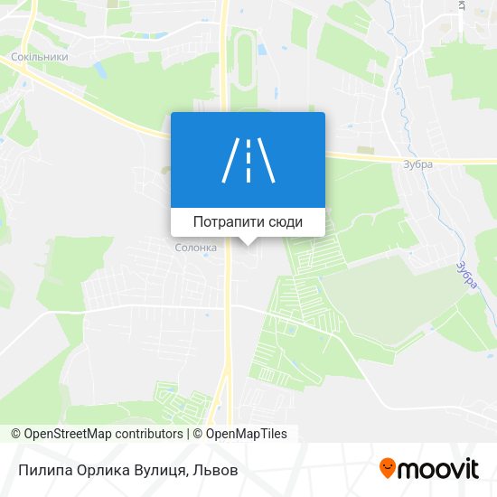 Карта Пилипа Орлика Вулиця