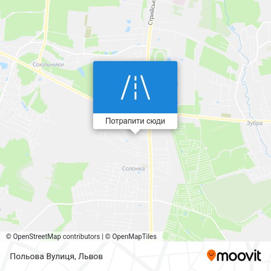 Карта Польова Вулиця