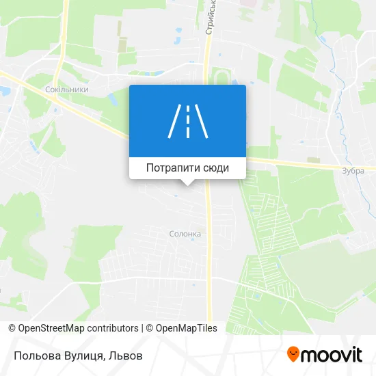 Карта Польова Вулиця