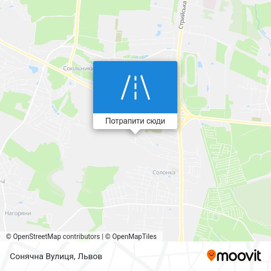 Карта Сонячна Вулиця