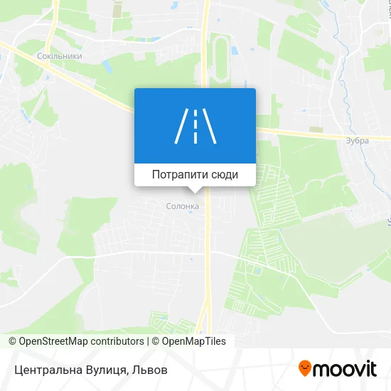 Карта Центральна Вулиця