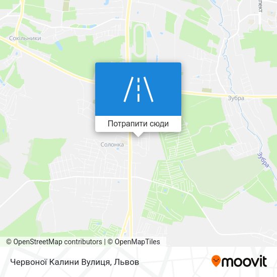 Карта Червоної Калини Вулиця