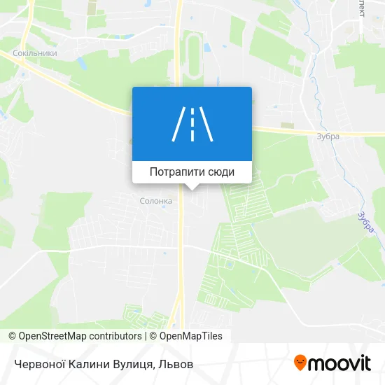 Карта Червоної Калини Вулиця