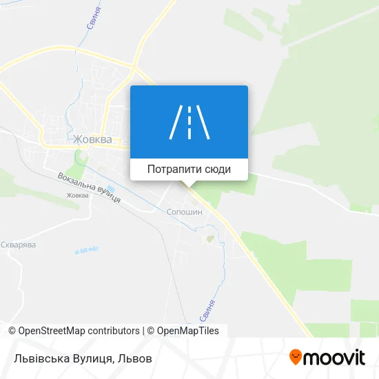 Карта Львівська Вулиця