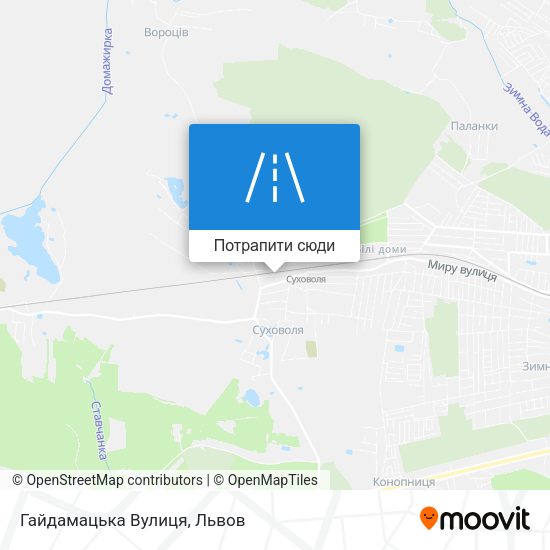 Карта Гайдамацька Вулиця
