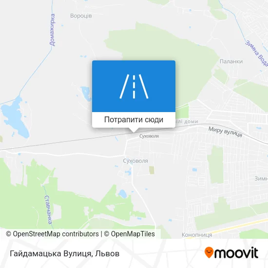 Карта Гайдамацька Вулиця
