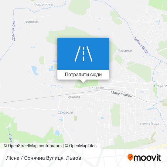 Карта Лісна / Сонячна Вулиця