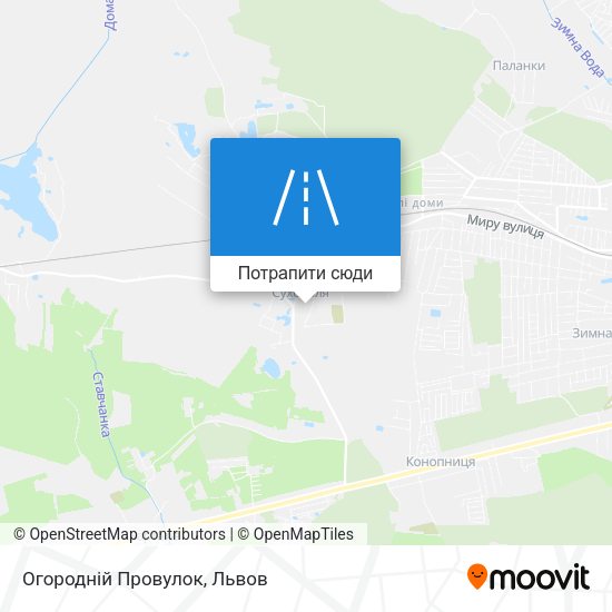 Карта Огородній Провулок