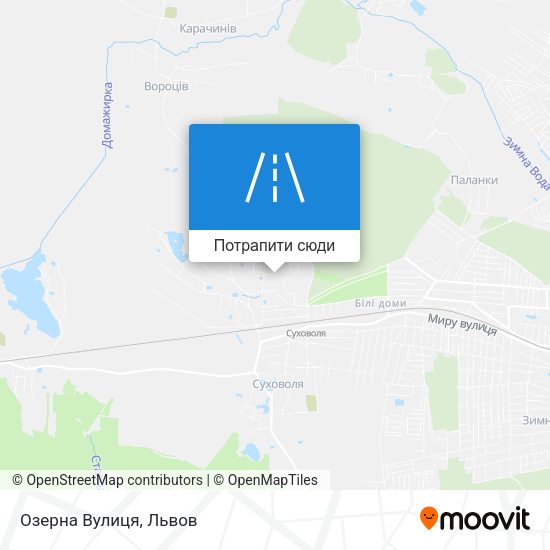 Карта Озерна Вулиця
