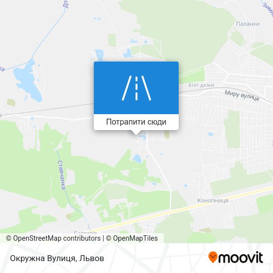 Карта Окружна Вулиця