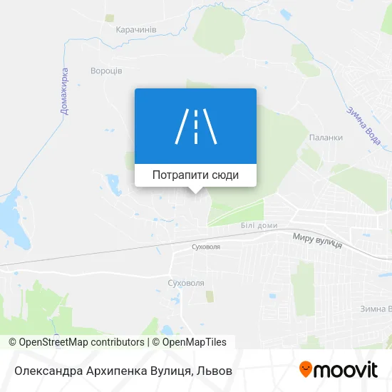 Карта Олександра Архипенка Вулиця