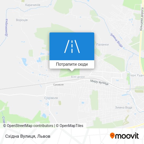 Карта Східна Вулиця