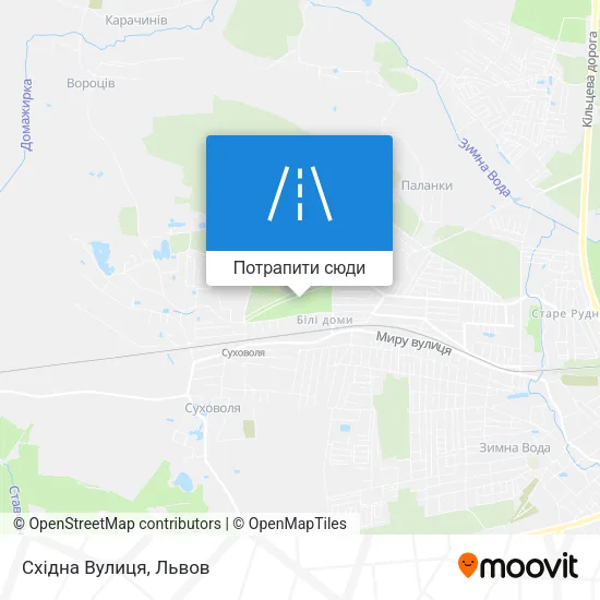 Карта Східна Вулиця