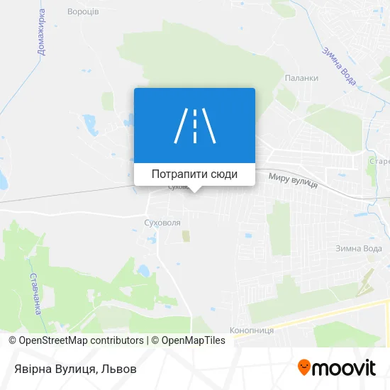 Карта Явірна Вулиця