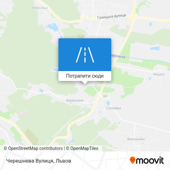 Карта Черешнева Вулиця