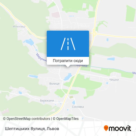 Карта Шептицьких Вулиця