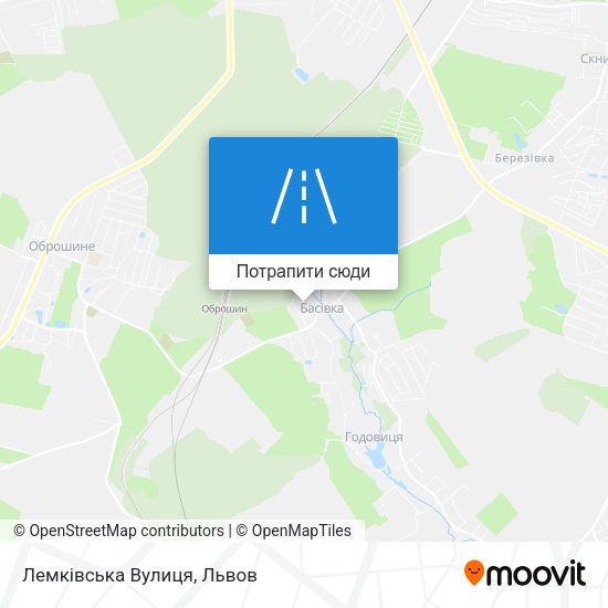 Карта Лемківська Вулиця