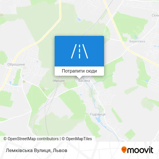 Карта Лемківська Вулиця