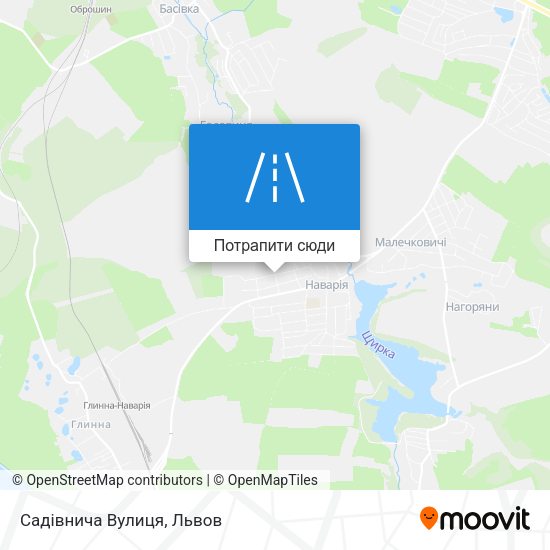Карта Садівнича Вулиця