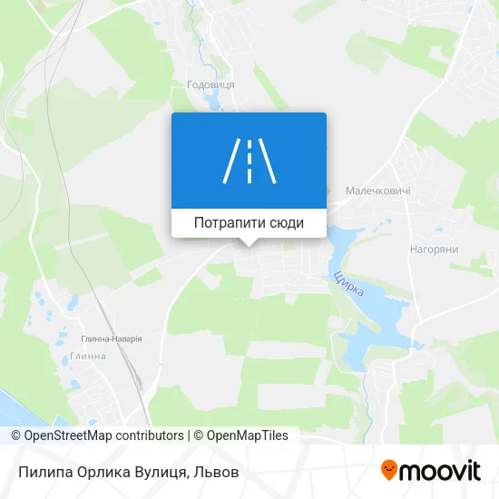 Карта Пилипа Орлика Вулиця