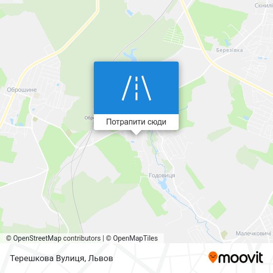 Карта Терешкова Вулиця