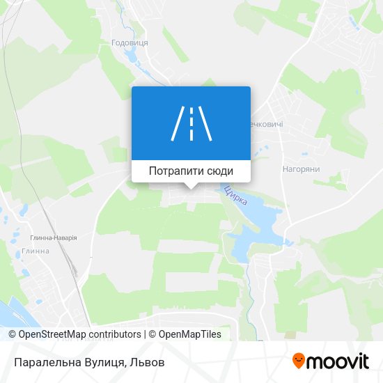 Карта Паралельна Вулиця